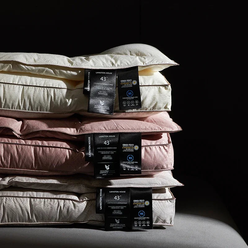 95% Ganzendons Dubbellaags Kussens