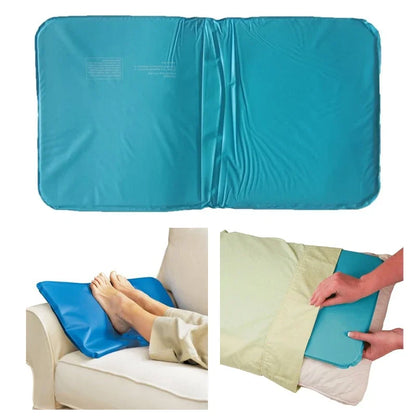 Summer Cold Therapy Pad Sleeping Pillow Sleep Aid Pad Muscle Relief Cooling Pillow Pad + Pillowcase for Home Bedding